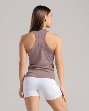 Blusa deportiva color mora leche para mujer, marca BABALÚ, referencia 37513, vista trasera. Compra al por mayor en babalu.com.co en COP.