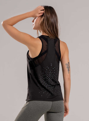 Blusa deportiva color negro para mujer, marca BABALÚ, referencia 112553, vista trasera. Compra al por mayor en babalu.com.co en COP.