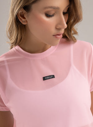 Blusa deportiva color rosado para mujer, marca BABALÚ, referencia 101383, vista detalle. Compra al por mayor en babalu.com.co en COP.