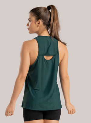 Blusa deportiva color verde para mujer, marca BABALÚ, referencia 114813, vista trasera. Compra al por mayor en babalu.com.co en COP.