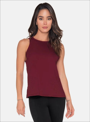 Blusa deportiva color vino tinto para mujer, marca BABALÚ, referencia 111233, vista frontal. Compra al por mayor en babalu.com.co en COP.