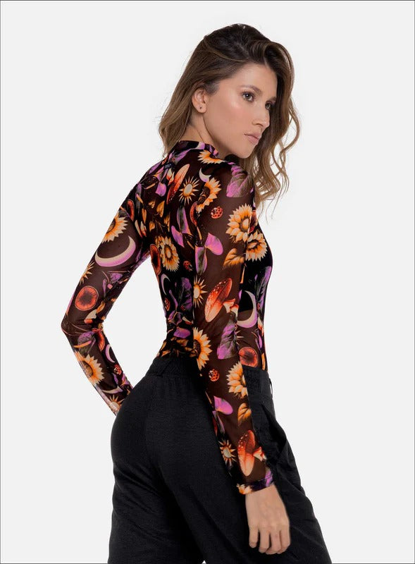 Body sublimado en tela semi transparente