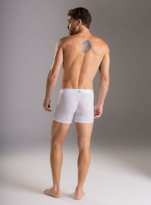Boxer corto color blanco para hombre, marca TARRAO, referencia 18931, vista trasera. Compra al por mayor en babalu.com.co en COP.