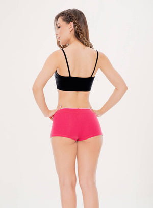 Boxer dama color fucsia para mujer, marca BABALÚ, referencia 24751, vista trasera. Compra al por mayor en babalu.com.co en COP.