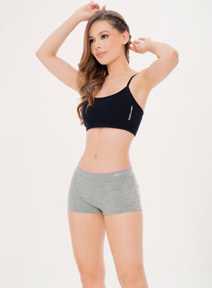 Boxer dama color gris para mujer, marca BABALÚ, referencia 24751, vista frontal. Compra al por mayor en babalu.com.co en COP.
