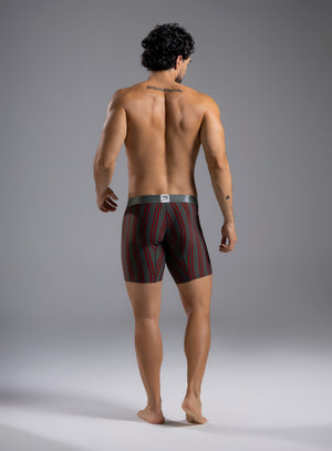 Boxer microfibra color gris para hombre, marca TARRAO, referencia 17001f, vista trasera. Compra al por mayor en babalu.com.co en COP.