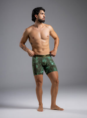 Boxer microfibra color verde para hombre, marca TARRAO, referencia 74261b, vista frontal. Compra al por mayor en babalu.com.co en COP.