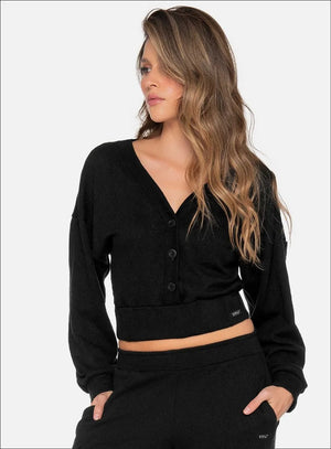 Buzo casual color negro para mujer, marca BABALÚ, referencia 111563, vista frontal. Compra al por mayor en babalu.com.co en COP.