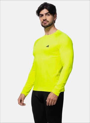 Camibuso deportivo color amarillo neon para hombre, marca INIZIO, referencia 84386, vista frontal. Compra al por mayor en babalu.com.co en COP.
