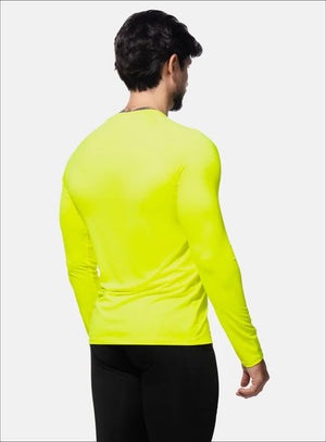Camibuso deportivo color amarillo neon para hombre, marca INIZIO, referencia 84386, vista trasera. Compra al por mayor en babalu.com.co en COP.