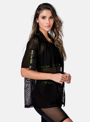 Camisa deportiva color rosado para mujer, marca BABALÚ, referencia 105273, vista lateral. Compra al por mayor en babalu.com.co en COP.