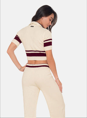 Camiseta casual color marfil para mujer, marca BABALÚ, referencia 111773, vista trasera. Compra al por mayor en babalu.com.co en COP.