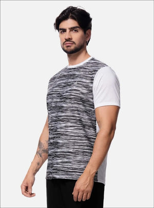 Camiseta deportiva color blanco para hombre, marca INIZIO, referencia 86526, vista frontal. Compra al por mayor en babalu.com.co en COP.