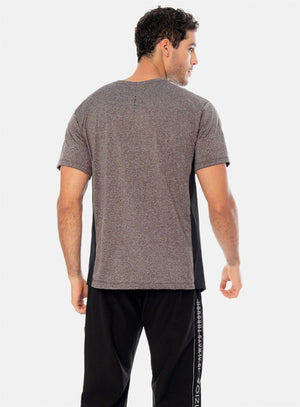 Camiseta deportiva color gris para hombre, marca INIZIO, referencia 86066, vista trasera. Compra al por mayor en babalu.com.co en COP.