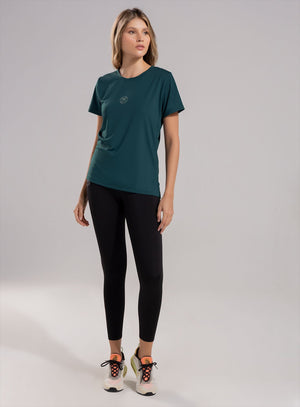 Camiseta deportiva color negro para mujer, marca BABALÚ, referencia 112563, vista frontal. Compra al por mayor en babalu.com.co en COP.