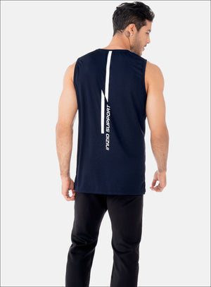 Camisilla deportiva color rojo para hombre, marca INIZIO, referencia 86476, vista trasera. Compra al por mayor en babalu.com.co en COP.