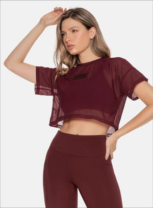 Camistea deportiva color vino tinto para mujer, marca BABALÚ, referencia 105883, vista frontal. Compra al por mayor en babalu.com.co en COP.