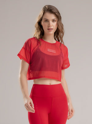 Camistea deportiva color vino tinto para mujer, marca BABALÚ, referencia 105883, vista frontal. Compra al por mayor en babalu.com.co en COP.