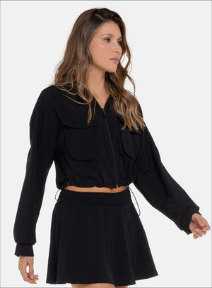 Chaqueta casual color negro, marca BABALÚ, referencia 111963, vista frontal. Compra al por mayor en babalu.com.co en COP.