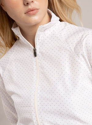 Chaqueta deportiva color lila baby para mujer, marca BABALÚ, referencia 115913, vista detalle. Compra al por mayor en babalu.com.co en COP.