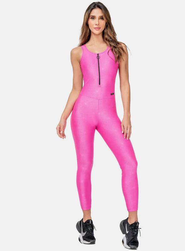 ENTERIZO DEPORTIVO MUJER CON CIERRE EN TELA JACQUARD  TALLA ÚNICA