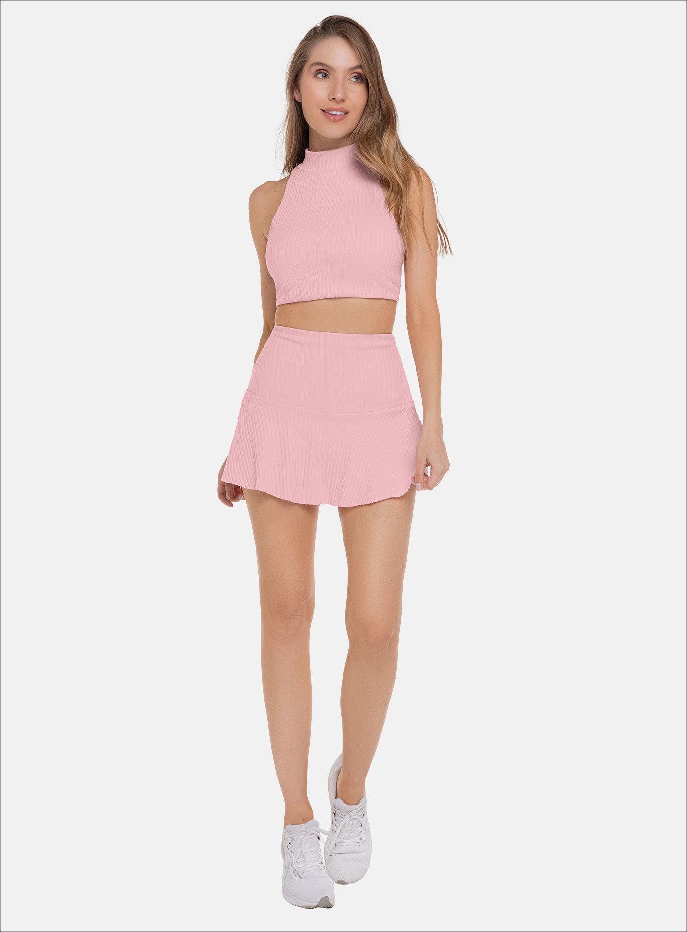 FALDA DEPORTIVA CON SHORT INTERNO TELA RIB