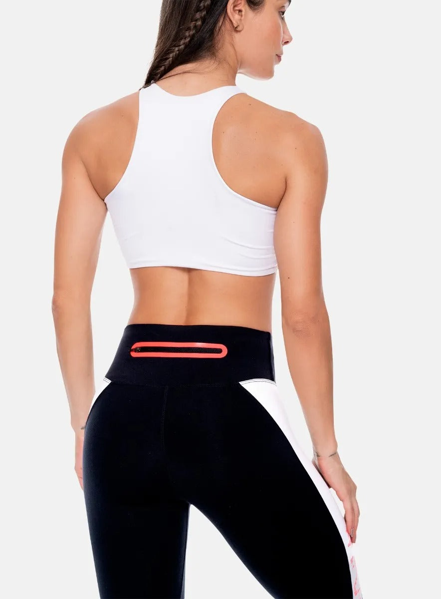 LEGGINS DEPORTIVO MUJER TELA SUPPLEX CON TERMOSELLADO Y ESTAMPADO EN LATERALES TALLA ÚNICA