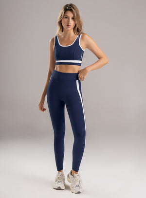 Leggins deportivo color azul, marca BABALÚ, referencia 113483, vista frontal. Compra al por mayor en babalu.com.co en COP.