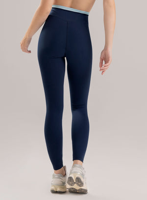 Leggins deportivo color azul para mujer, marca BABALÚ, referencia 113393, vista trasera. Compra al por mayor en babalu.com.co en COP.