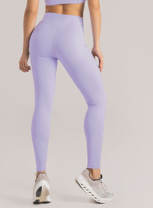 Leggins deportivo color lila baby para mujer, marca BABALÚ, referencia 113263, vista trasera. Compra al por mayor en babalu.com.co en COP.