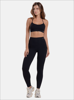 Leggins deportivo color negro, marca BABALÚ, referencia 112893, vista frontal. Compra al por mayor en babalu.com.co en COP.