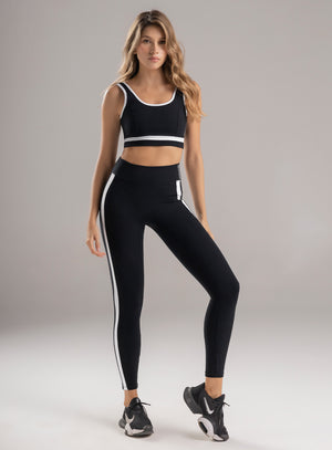 Leggins deportivo color negro, marca BABALÚ, referencia 113483, vista frontal. Compra al por mayor en babalu.com.co en COP.