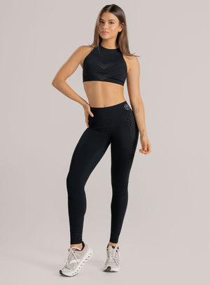 Leggins deportivo color negro para mujer, marca BABALÚ, referencia 113263, vista frontal. Compra al por mayor en babalu.com.co en COP.
