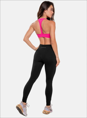 Leggins deportivo color negro para mujer, marca BABALÚ, referencia 37683, vista trasera. Compra al por mayor en babalu.com.co en COP.