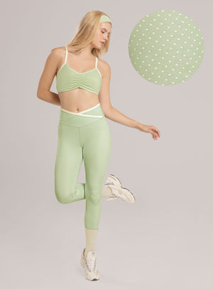 Leggins deportivo color verde para mujer, marca BABALÚ, referencia 115803, vista frontal. Compra al por mayor en babalu.com.co en COP.