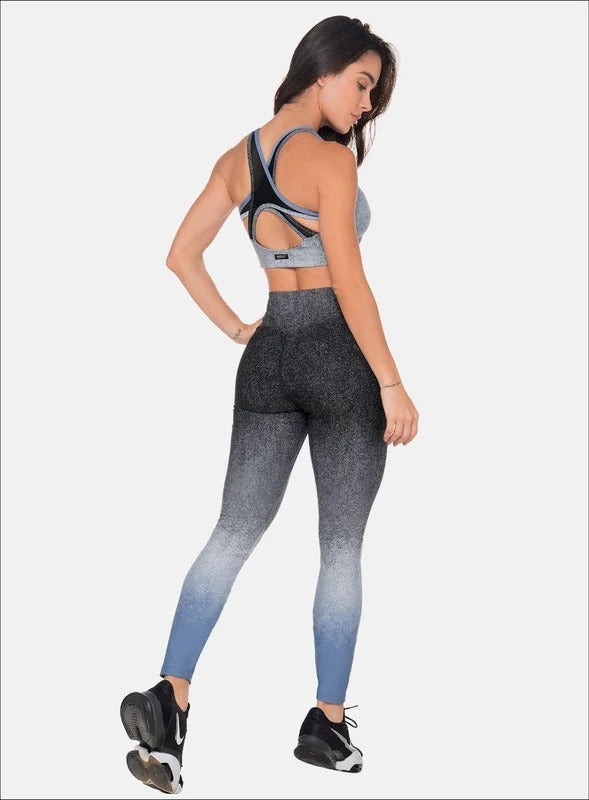 LEGGINS DEPORTIVO POLIAMIDA JACQUARD CON EFECTO DEGRADE