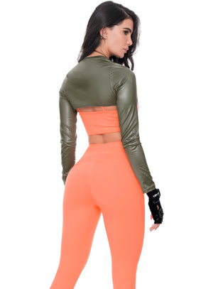 Manguito deportivo color negro para mujer, marca BABALÚ, referencia 103123, vista trasera. Compra al por mayor en babalu.com.co en COP.
