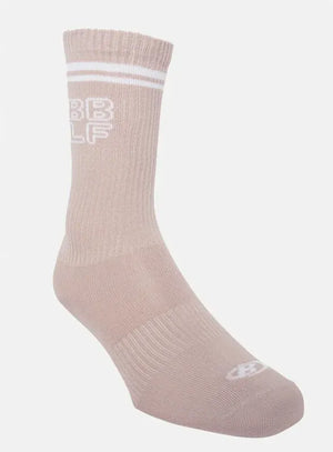 Media deportiva color beige para mujer, marca BABALÚ, referencia 0693, vista lateral. Compra al por mayor en babalu.com.co en COP.