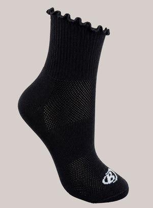 Media deportiva color negro para mujer, marca BABALÚ, referencia 9913, vista lateral. Compra al por mayor en babalu.com.co en COP.