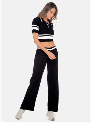 Pantalon casual color negro para mujer, marca BABALÚ, referencia 111783, vista frontal. Compra al por mayor en babalu.com.co en COP.