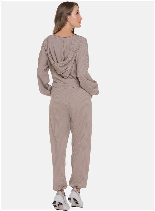 Pantalón deportivo tela rib