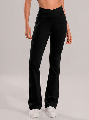 Pantalon tela color negro para mujer, marca BABALÚ, referencia 114673, vista frontal. Compra al por mayor en babalu.com.co en COP.