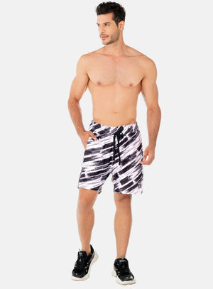 Pantaloneta deportiva color blanco para hombre, marca INIZIO, referencia 86326, vista frontal. Compra al por mayor en babalu.com.co en COP.