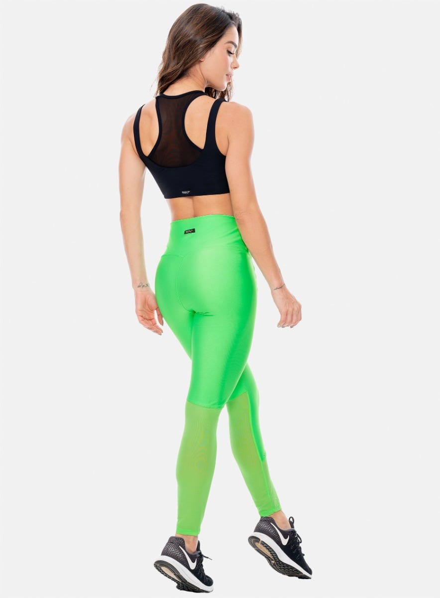 LEGGINS DEPORTIVO MUJER CON CORTE LASER TELA EFECTO BRILLANTE TALLA ÚNICA