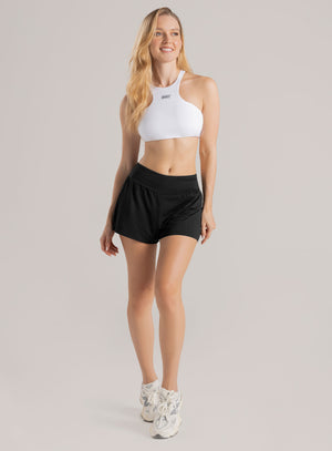 Short deportivo color negro para mujer, marca BABALÚ, referencia 114233, vista frontal. Compra al por mayor en babalu.com.co en COP.