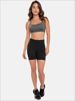 Short deportivo color negro para mujer, marca BABALÚ, referencia 91513, vista frontal. Compra al por mayor en babalu.com.co en COP.