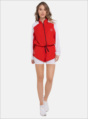 Short deportivo color rojo para mujer, marca BABALÚ, referencia 109143, vista frontal. Compra al por mayor en babalu.com.co en COP.