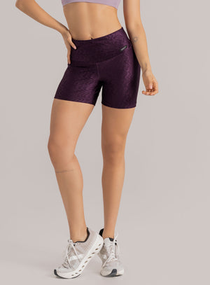 Short deportivo color uva para mujer, marca BABALÚ, referencia 114433, vista frontal. Compra al por mayor en babalu.com.co en COP.