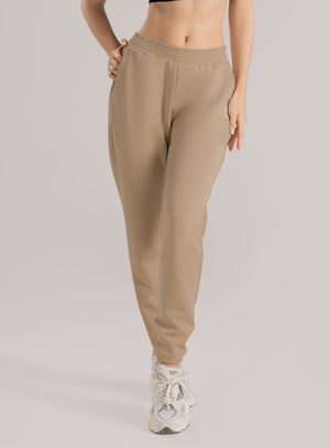 Sudadera casual color beige para mujer, marca BABALÚ, referencia 114693, vista frontal. Compra al por mayor en babalu.com.co en COP.