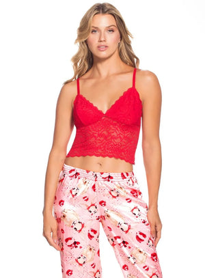 Top blonda color rojo, referencia 158, vista frontal. Compra al por mayor en babalu.com.co en COP.